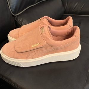 Puma women suede platform sneakers